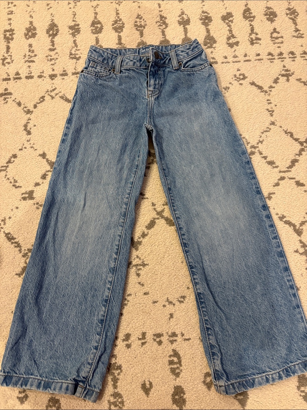Wide Leg High-Rise girls Jeans - Light Blue
